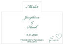 Personalized Forever Swirly Rectangle Wine Wedding Label 4.25x3